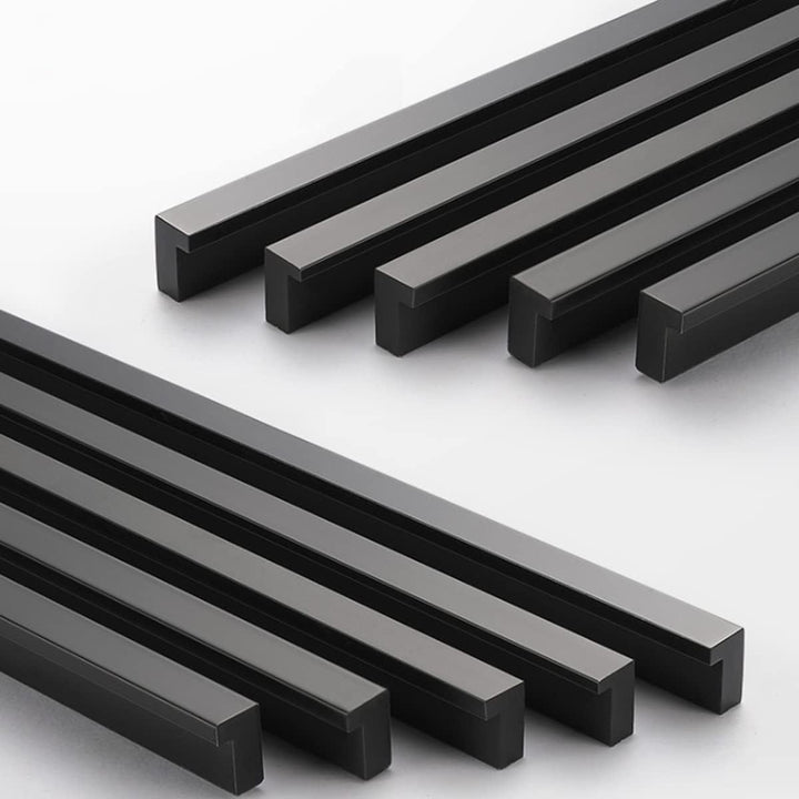 Qrity 6x Schwarz Lochabstand 320mm Türgriffe Küche Stangengriff Schrankgriffe Schubladengriffe Küche