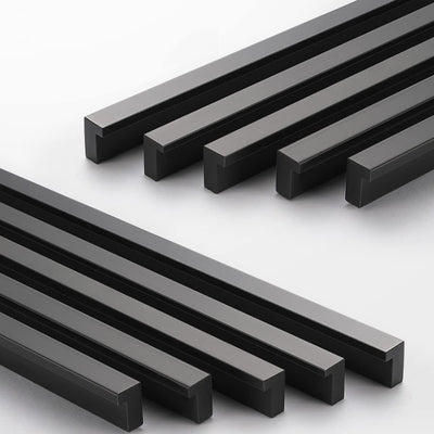 Qrity 6x Schwarz Lochabstand 320mm Türgriffe Küche Stangengriff Schrankgriffe Schubladengriffe Küche