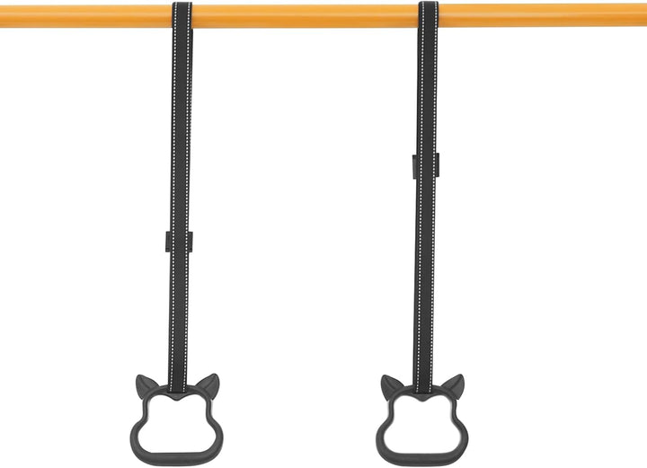 Klimmzugtrainer Türrahmen, Klimmzugstange Freistehend mit 2 Ringe, 11 Stufen Power Tower für Home Gy