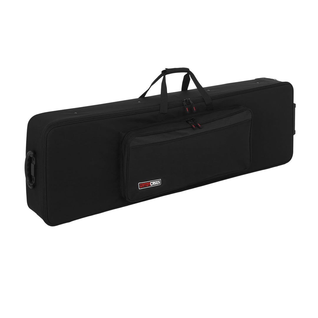 Gator Cases Leichte Keyboardtasche mit Ziehgriff und Rollen; passend für schmale 88-Tasten Keyboards