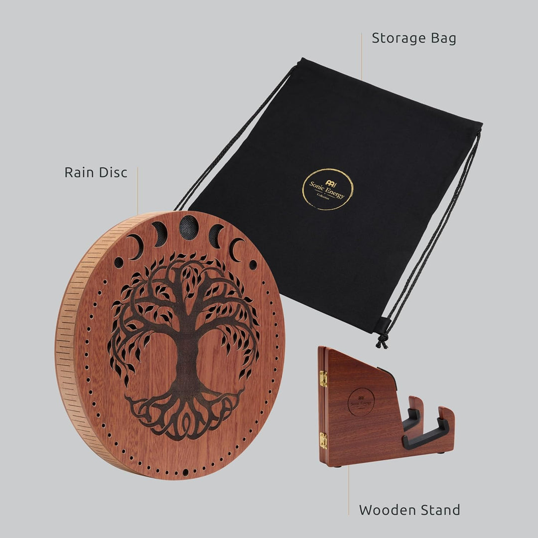 Sonic Energy 10 Zoll Rain Disk – Bachklang – Sapeleholz mit Gravur – Für Therapie, Klangreise, Entsp