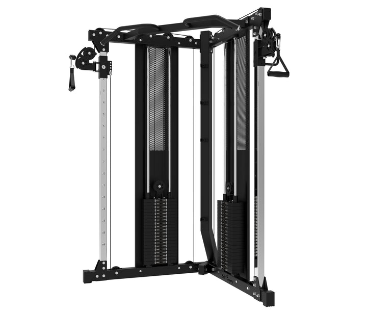 V-Station Cross Over Kabelzug mit 180 kg Steckgewichten und Klimmzugstange I I Seilzug Fitnessgerät