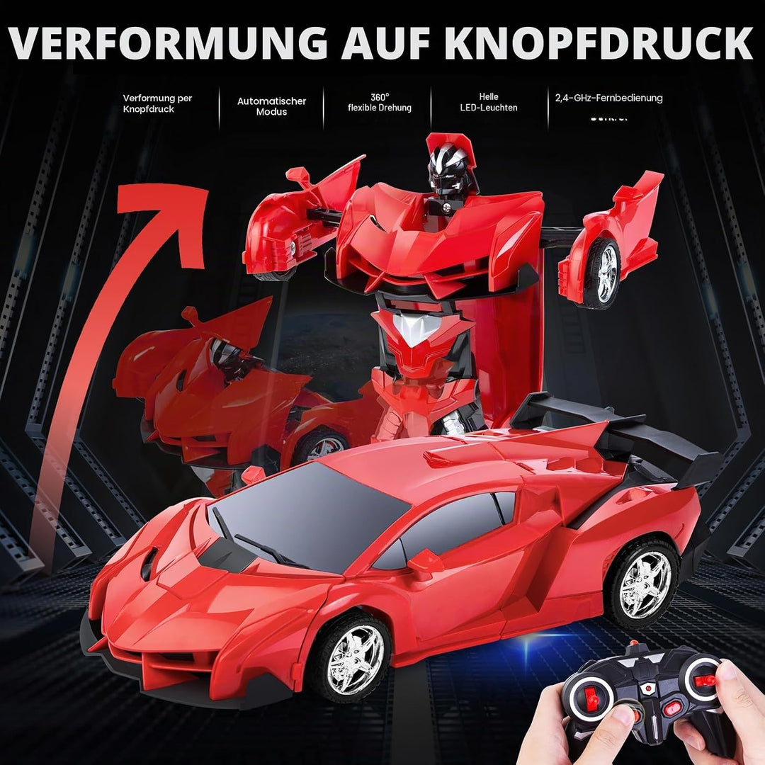 Thedttoy Ferngesteuertes Auto für Mädchen, Transformator Auto Roboter Spielzeug für Kinder ab 4 6 8