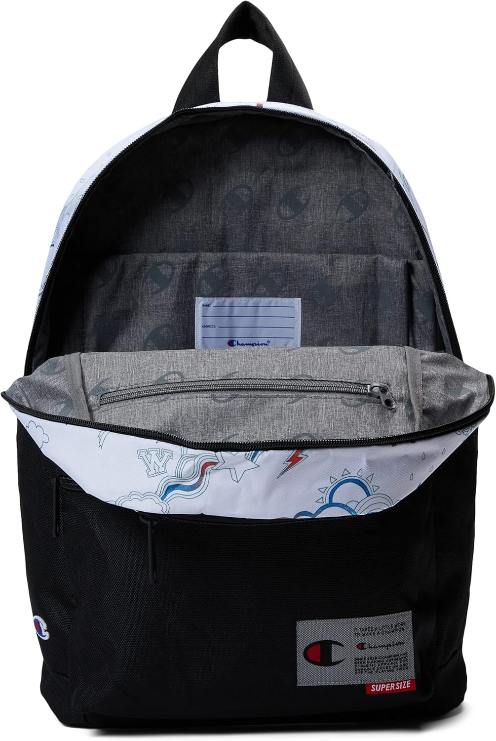 Champion Supercize 4.0 Rucksack, schwarz/weiss, Einheitsgrösse, schwarz / weiss, Einheitsgrösse, Sup