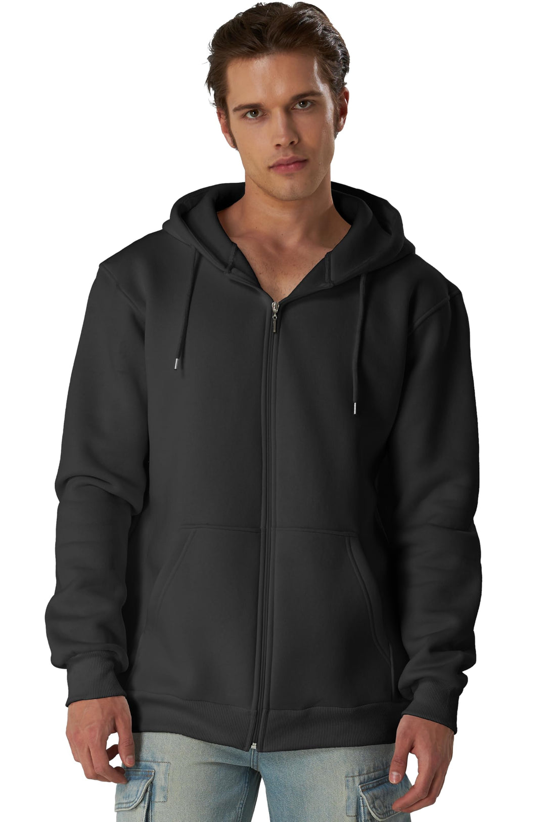 Smith & Solo Herren Kapuzenpullover – Sweatshirt Pullover Rundhals – Langarm – Slim – Fit – Training