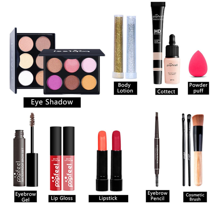 FantasyDay Multifunktions Exquisite Make-up Geschenkset Kosmetik Schmink Kit für Gesicht, Augen und