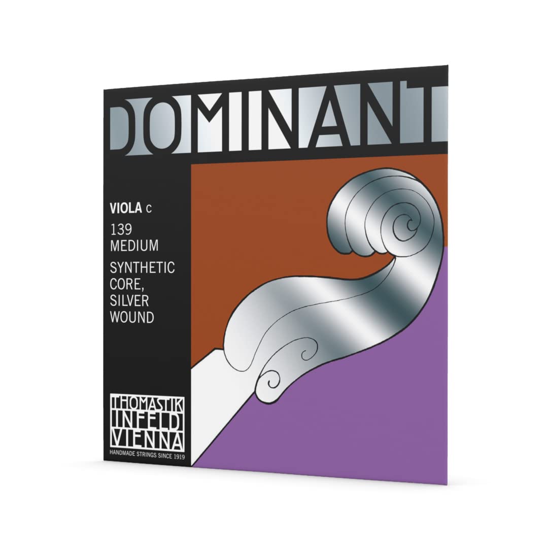 Thomastik 139 Einzelsaite für Viola 44290 Dominant -C-SaiteNylonkernSilberumsponnen,mittel mittel C