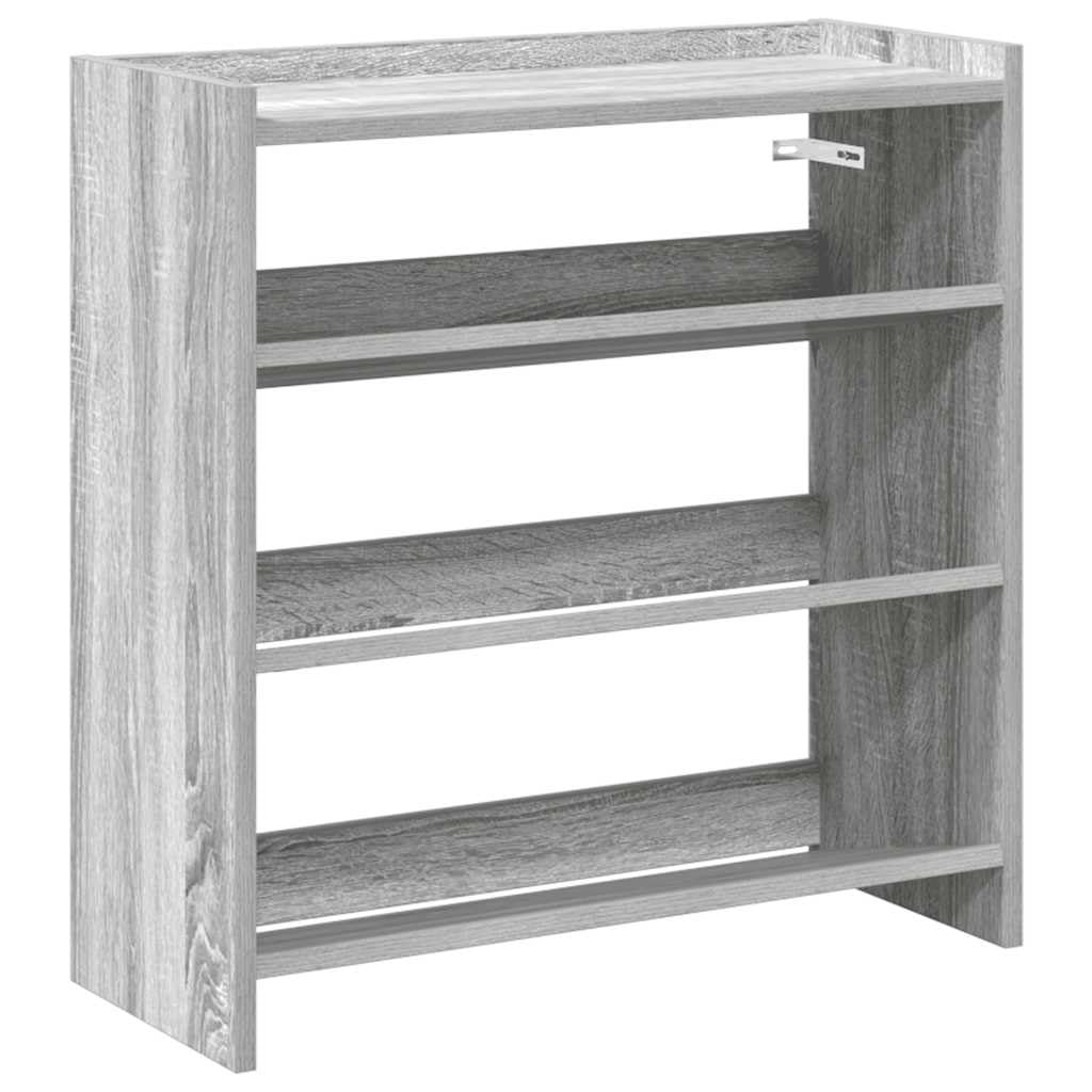 vidaXL Schuhregal Grau Sonoma 60x25x62 cm Holzwerkstoff, Schuhschrank, Schuhaufbewahrung, Schuhe Org
