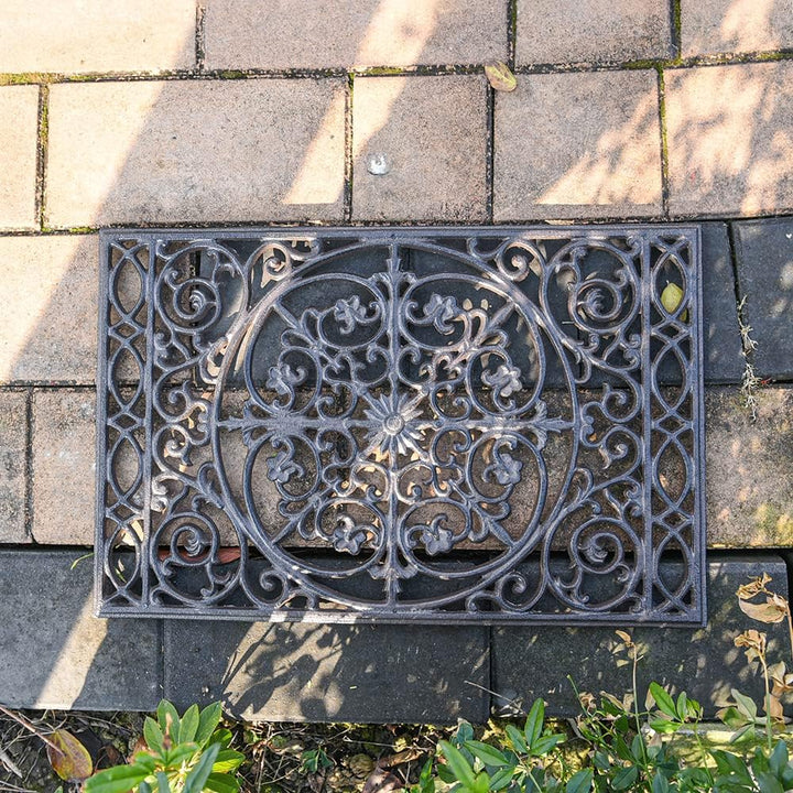 Sungmor rechteckige Fussmatte aus Gusseisen - 55,9 x 36,6 cm - haltbare, rutschfeste Fussmatte, Schu