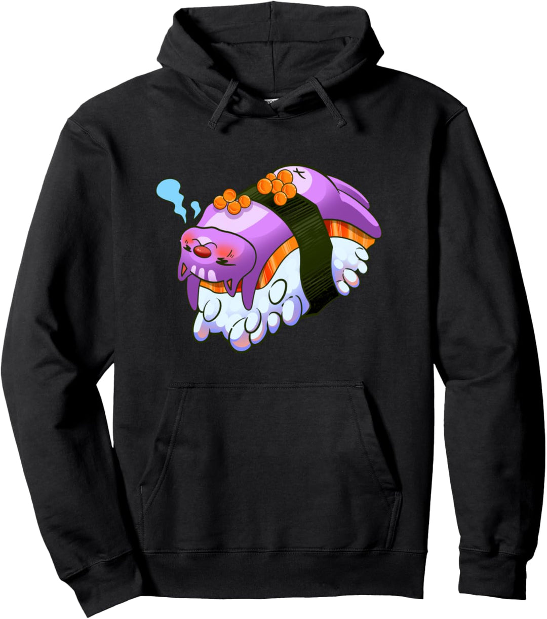 Katze im Sushi, Mädchen, Kinder, Japanischer Kawaii Kult Pullover Hoodie
