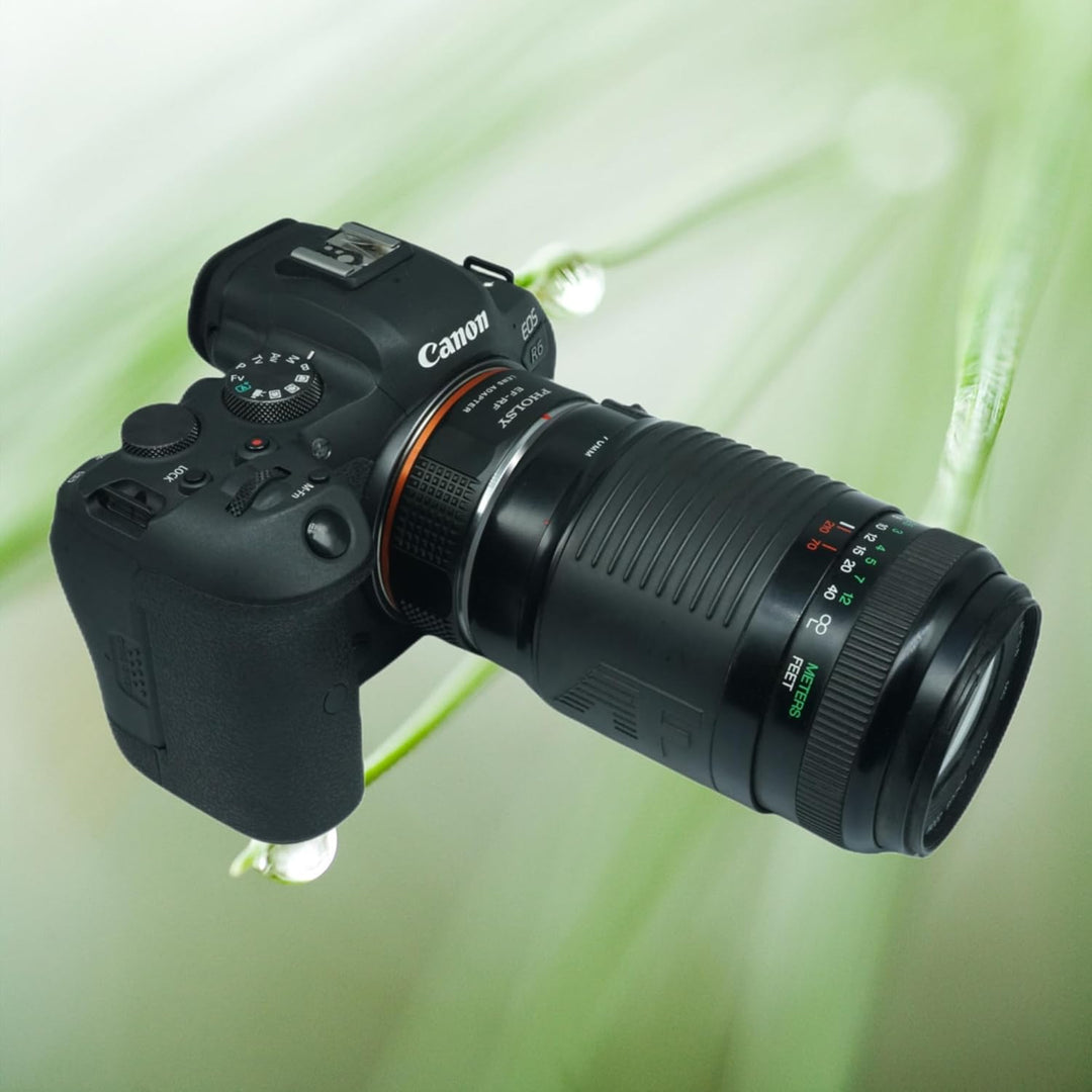 PHOLSY Manueller Objektivadapter: Kompatibel mit Canon EF (EF-S) Objektiv und Canon RF (EOS R-Type)