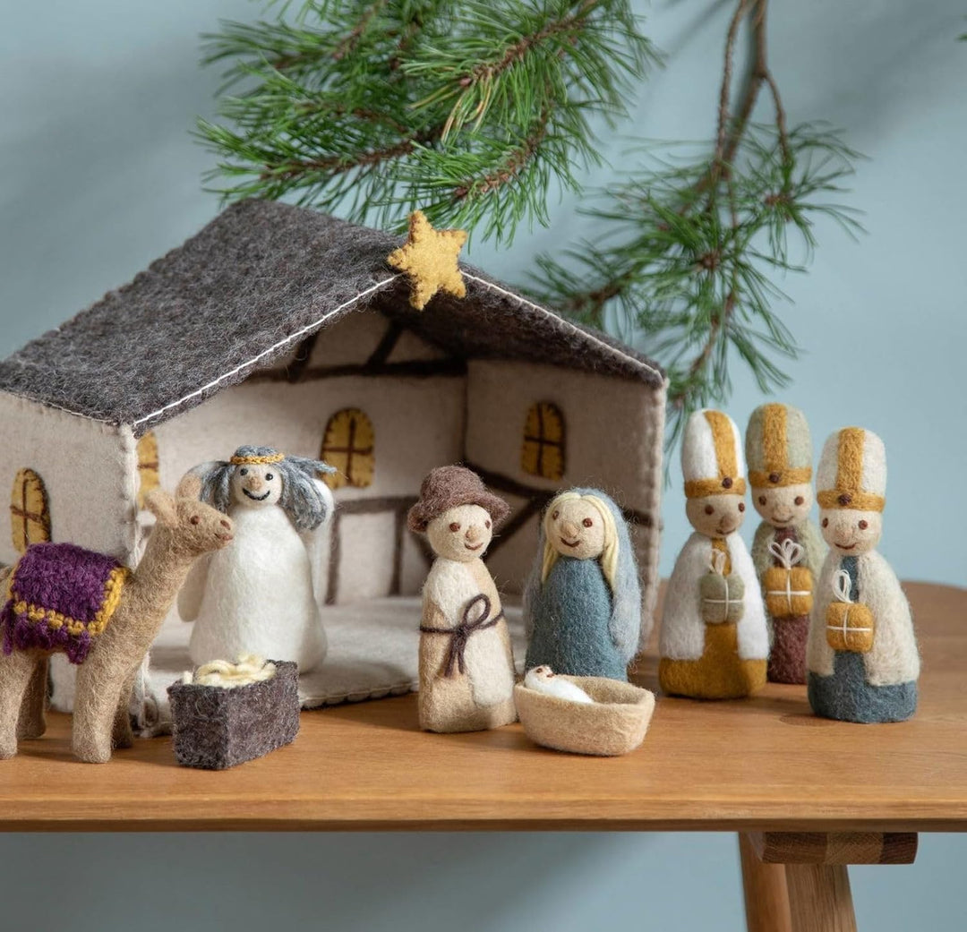 Gry & Sif Krippenfiguren aus Filz I handgemacht & Fairtrade | dänisches Design I Weihnachtsdeko Figu