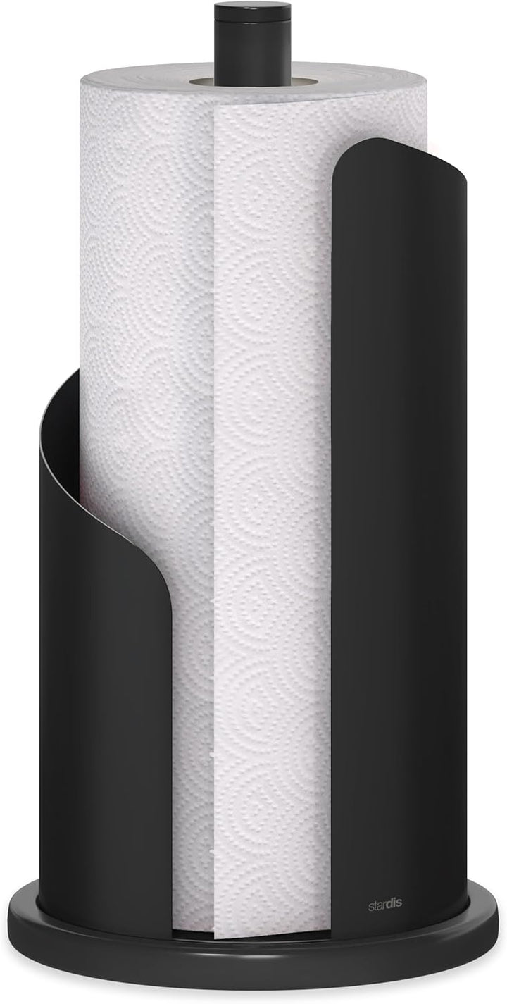 Design Küchenrollenhalter Edelstahl matt H 30 Ø15 cm Rollenhalter Papierrollenhalter für Küchenrolle