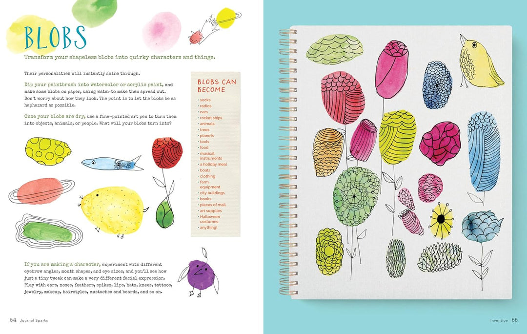 Journal Sparks: Fire Up Your Creativity with Spontaneous Art, Wild Writing, and Inventive Thinking,