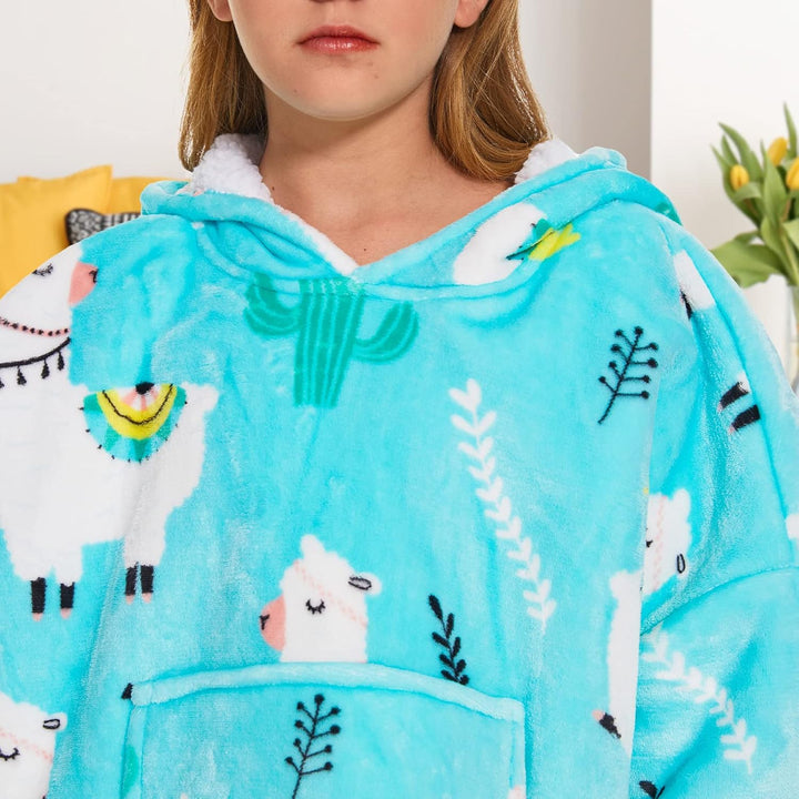 THREE POODLE Decken Hoodie, Oversize Hoodies Decken Pullover Kuschelpullover für Damen Herren Kinder