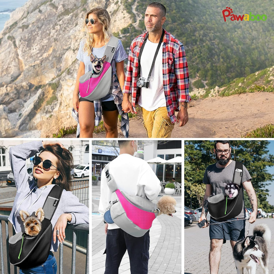 Pawaboo Hundetragetasche, Verstellbare Tragetasche Hund, Haustier Umhängetasche Transporttasche für