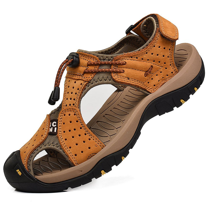 rismart Herren Closed Zu Draussen Sport Trekking Schuhe Leder Sandalen 39 EU Vortrag, 39 EU Vortrag