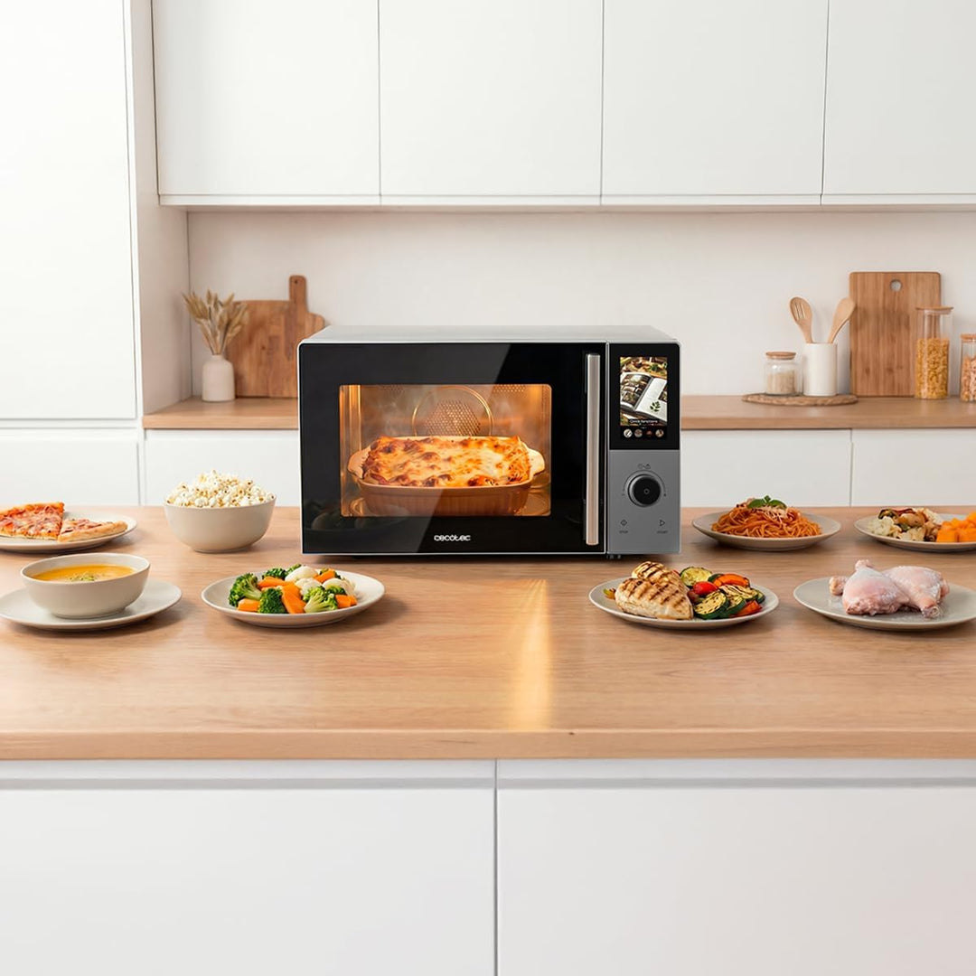 Cecotec Mikrowelle Convection 2800 Touch. 28 L Kapazität, 900 W Mikrowelle, 1200 W Grill, 2200 W Hei