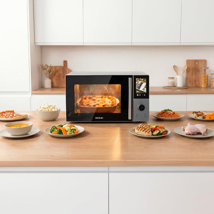 Cecotec Mikrowelle Convection 2800 Touch. 28 L Kapazität, 900 W Mikrowelle, 1200 W Grill, 2200 W Hei