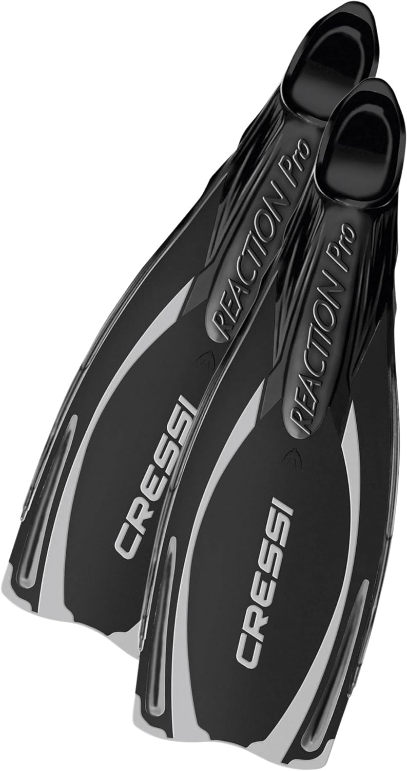 Cressi Reaction Pro Flossen für Erwachsene US Man 5.5/6.5 | US Lady 6.5/7.5 | EU 36/37 Schwarz, US M