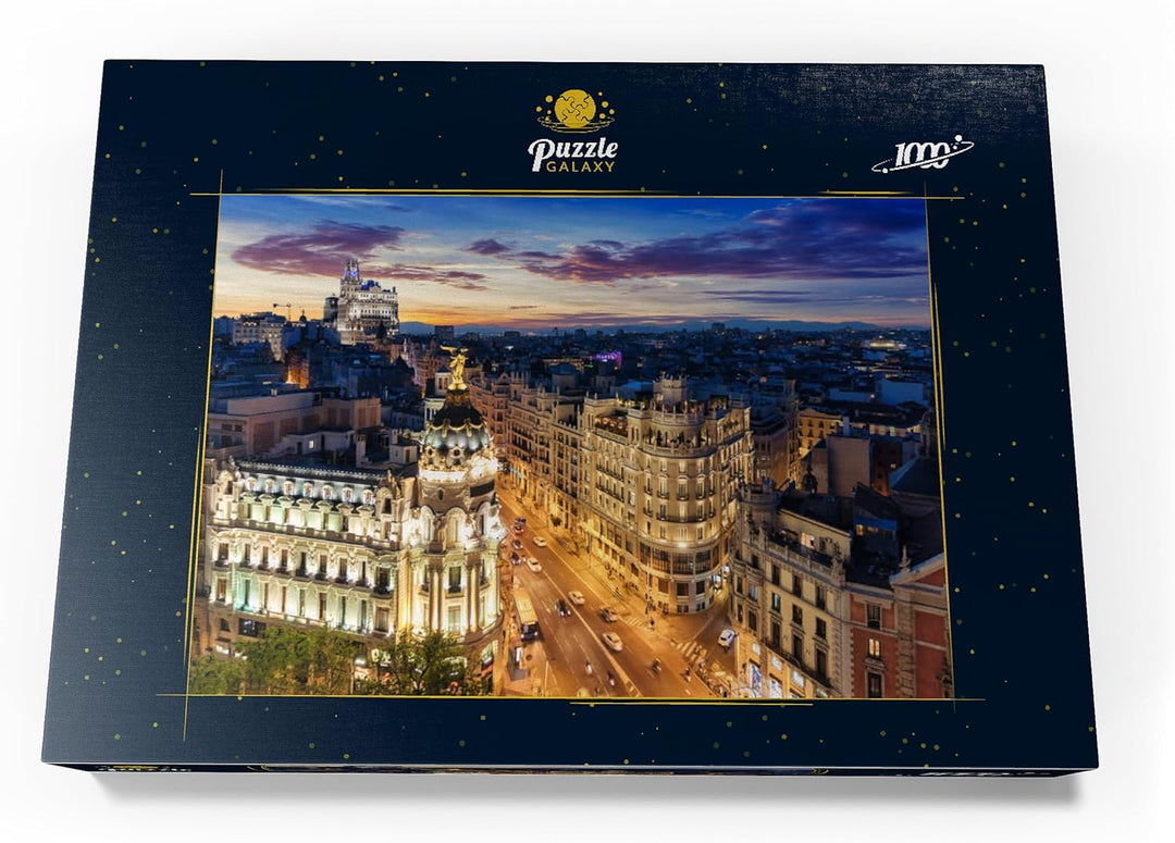 Skyline von Madrid, Spanien - Premium 1000 Teile Puzzle - MyPuzzle Sonderkollektion von Puzzle Galax