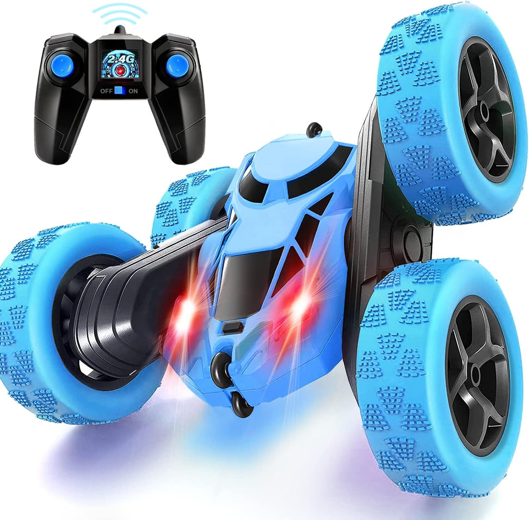 Ferngesteuertes Auto, 90 Min Spielzeit, 2.4Ghz Doppelseitig 360° drehbare RC Stunt Crawler mit Schei