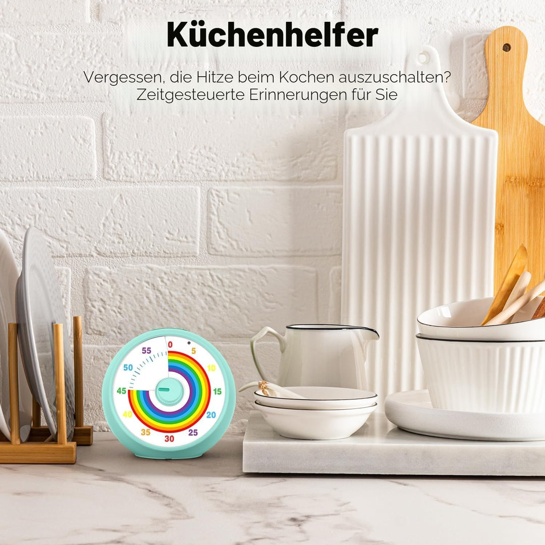 Visueller Timer für Kinder, 60-Minuten Countdown für Klassenzimmer Büro Küche, Schreibtisch Timer Ki