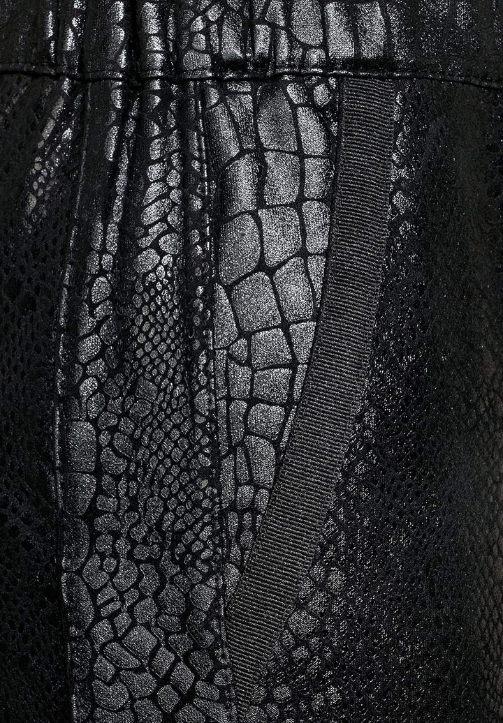 Street One Damen Hose mit Schlangen-Print Black 38