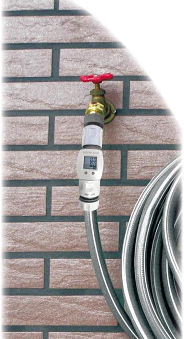 Digitaler Wasserzähler WHITE LINE LCD Wasserverbrauch Wasseruhr WASSERMENGENZÄHL