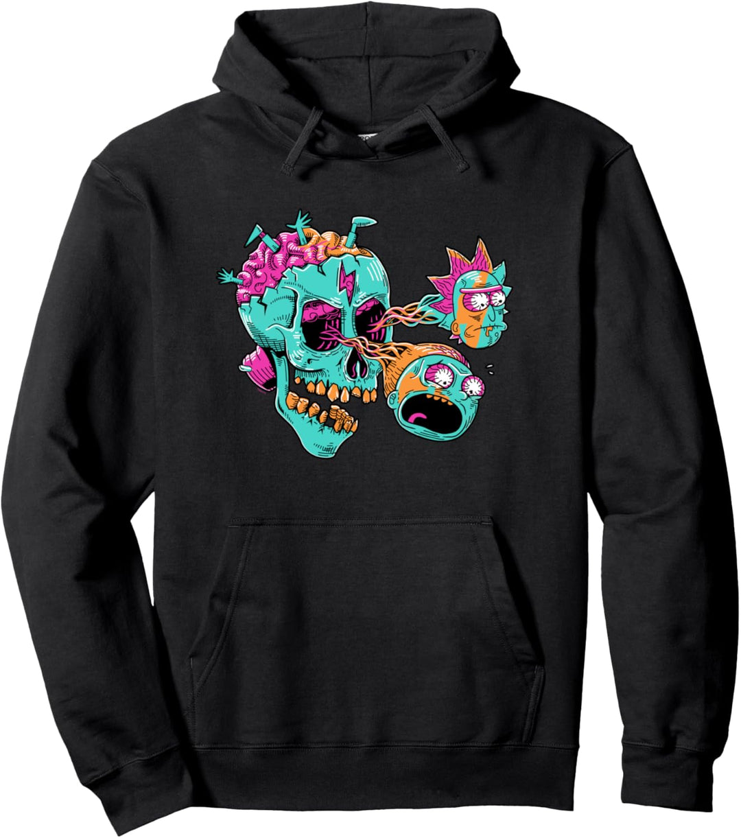 Adult Swim Rick & Morty Eyeball Skull Pullover Hoodie