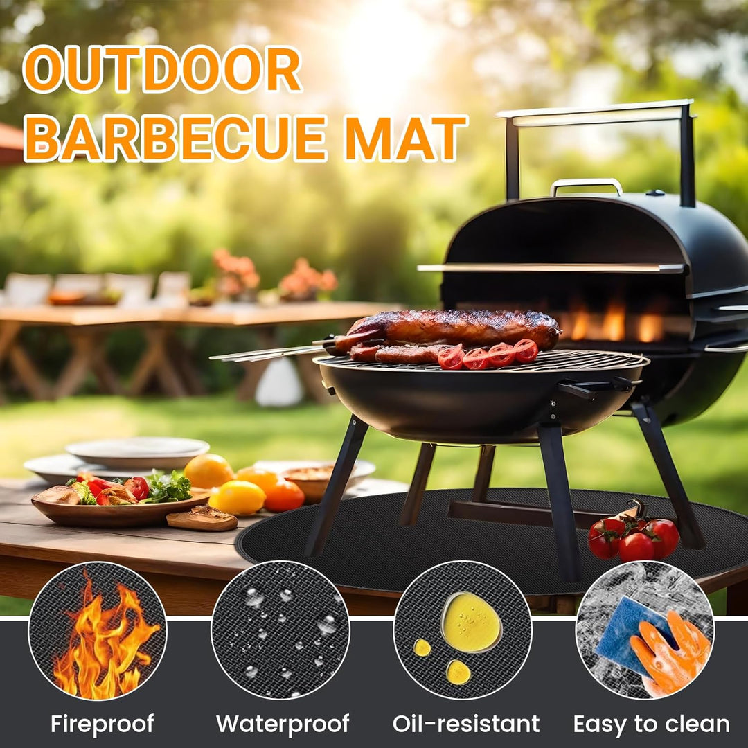 Rund Feuerfeste Unterlage, ZoneYan Feuerfeste Matte für Grill, 90cm/36″, Feuerstellenmatte, Brandsch