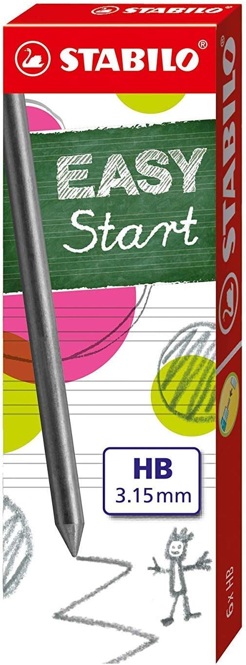 Stabilo Minen zum Nachfüllen EASYergo 3.15 Nachfüllminen - 3X 6er Pack - Härtegrad HB (18er Set)