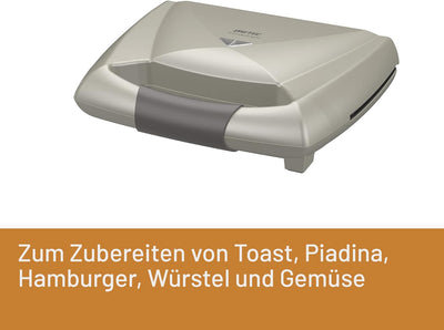 Imetec Tosta&Griglia, Toaster, XL-Streifen- und Antihaftplatten, EIN / AUS-Schalter, Plattenheizungs