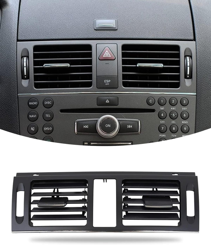 EULIMBQS Front Center Air Grill Outlet Cover für Mercedes Benz W204, AC Vent Grille Outlet Cover Pan