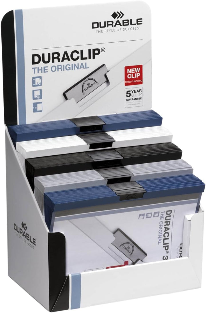 Durable Thekendisplay mit 50 Duraclip Klemmmappen, 298500 VH DURACLIP, VH DURACLIP