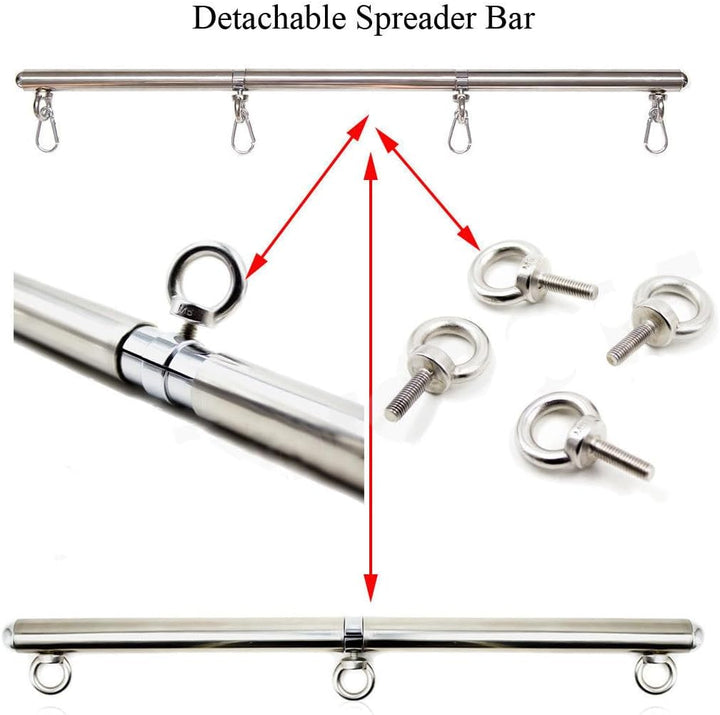 Edelstahl Silber Einstellbare Pilates Bar Set Sport Aid Training Fitness Gear, B