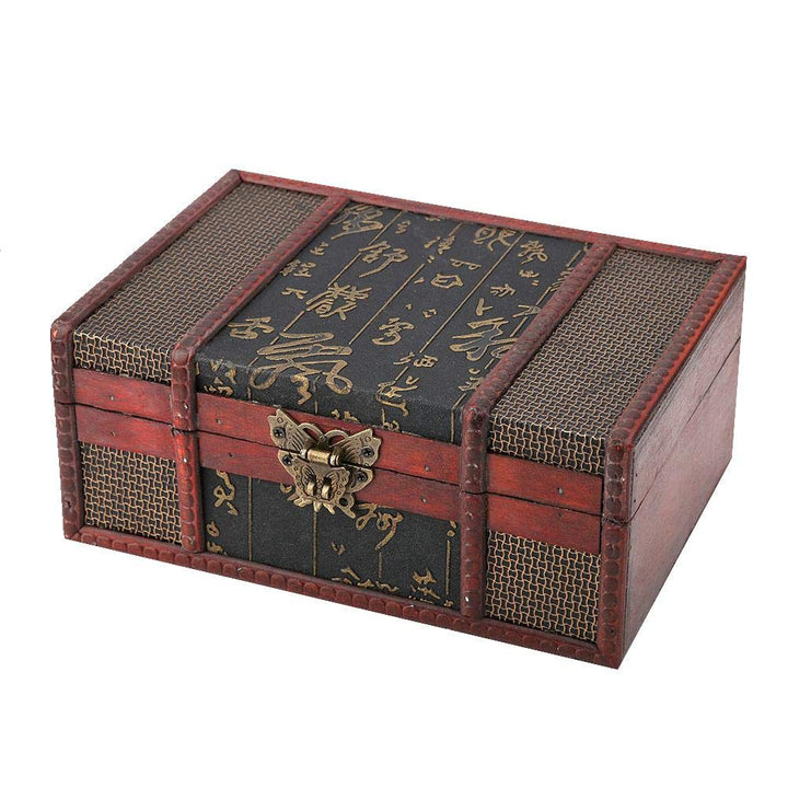 Aufbewahrungsbox aus Holz im Vintage-Stil Grösse Buch Schmuck Organizer Dekorative Schatzbox Altmodi