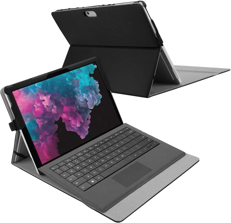 FINTIE Hülle für Microsoft Surface Pro 7+/ 7/6/ 5/4/ 3 Tablet 12.3 Zoll - Multi-Sichtwinkel Hochwert