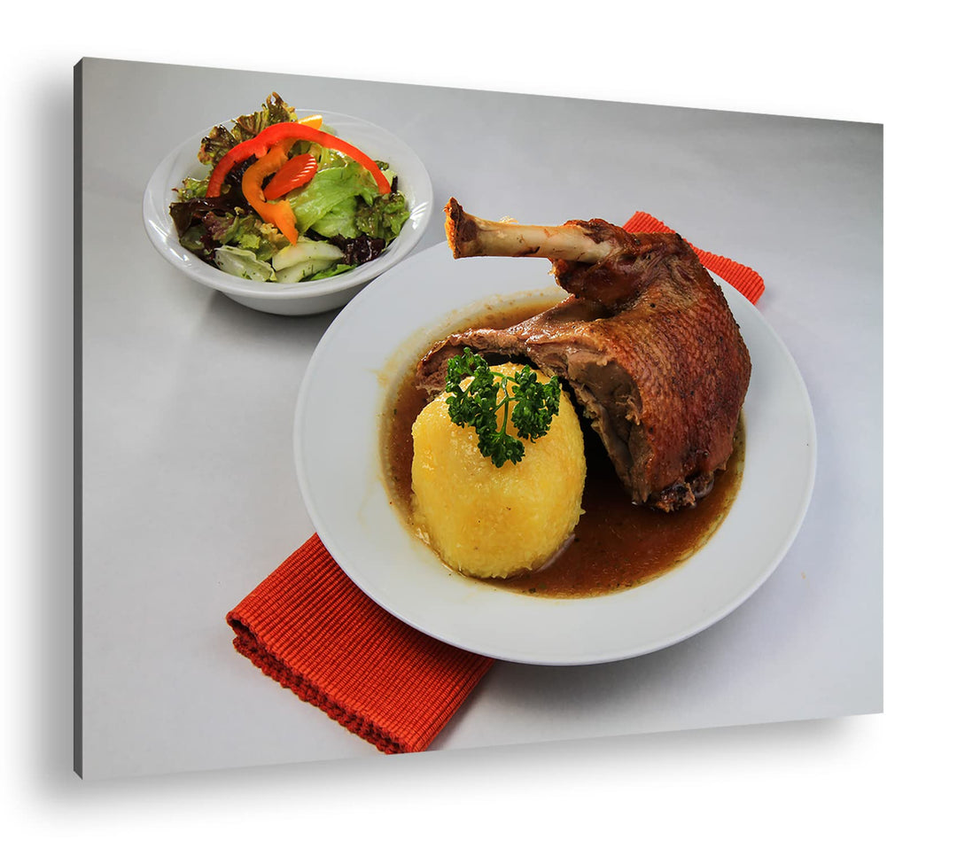 deyoli Putenkeule mit Klössen Format: 80x60 als Leinwandbild, Motiv fertig gerahmt auf Echtholzrahme