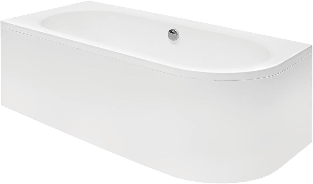 BADLAND Original Badewanne 170x75 cm Links Acryl KOMPLET KOMPLETTSET SET Schürze Siphon Wanne Eckwan