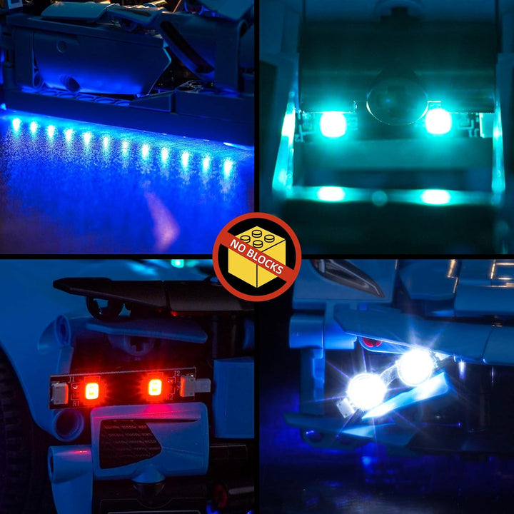 Led Licht Set Kompatibel mit Lego 42217 Chevrolet Corvette Stingray Blue (Kein Modell), Touch Dimmer