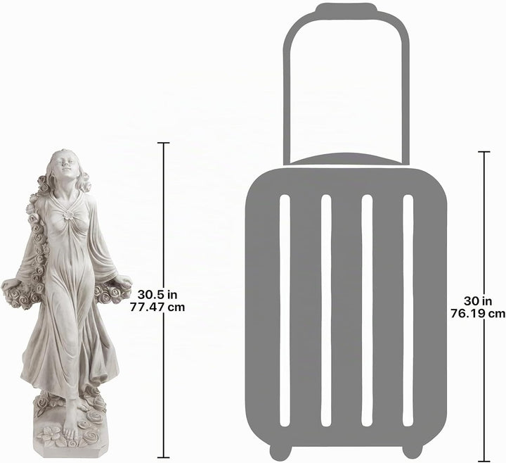 Design Toscano Statue Flora die göttliche Schutzherrin der Gärten, Masse: 37 x 37 x 77.5 cm 9 kg Sin