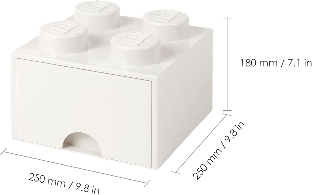Room Copenhagen Schublade Brick drawer 4", Plastik, Weiss, 25 x 25 x 18 cm Legion/White, Legion/Whit