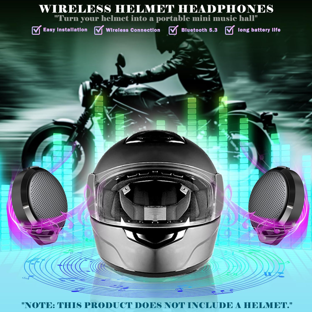 Motorradhelm Bluetooth Kopfhörer, im Helm installiert, mit kabelloser Fernbedienung, ohne Windgeräus