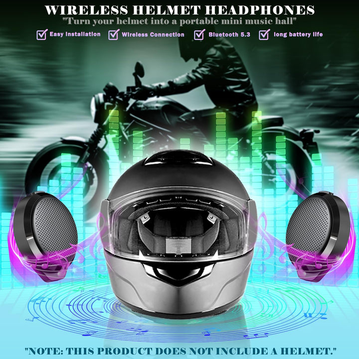 Motorradhelm Bluetooth Kopfhörer, im Helm installiert, mit kabelloser Fernbedienung, ohne Windgeräus