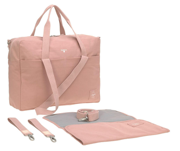 LÄSSIG Baby Wickeltasche Babytasche Kinderwagentasche inklusive Wickelzubehör Bio-Baumwolle waschbar