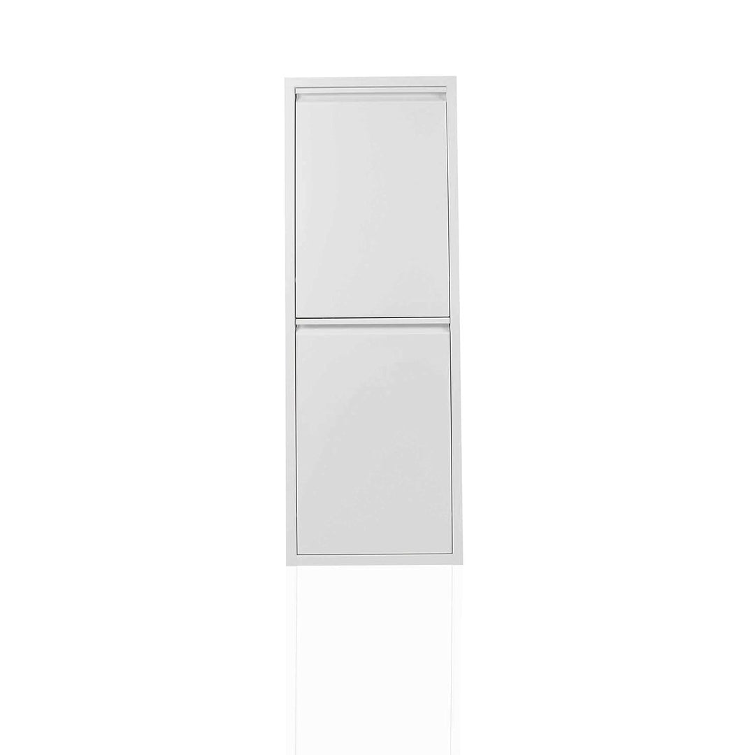 Betten-ABC Refina Mehrzweckschrank, Mülltrenner, platzsparend, aus pflegeleichtem Metall Farbe Weiss