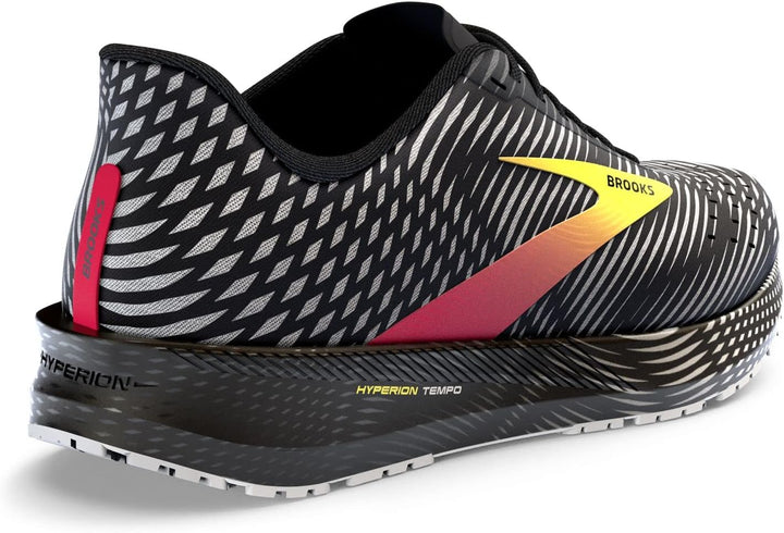 Brooks Herren Hyperion Time Laufschuh, 41 EU Schwarz Rosa Gelb