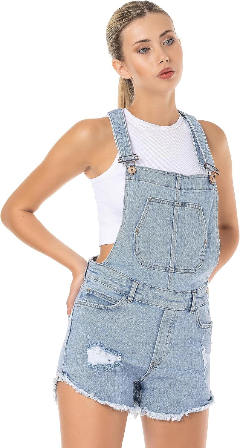 Redbridge Denim Latzhose für Damen Jeans Overall Jumpsuit 25W Hellblau, 25W Hellblau