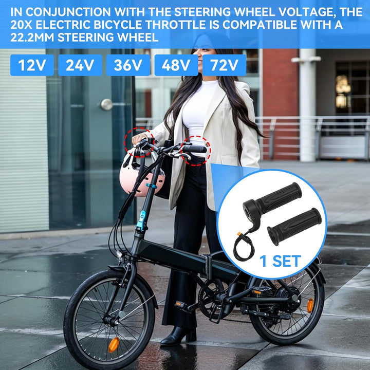 3 Pin Full Twist Throttle wasserdichte Stecker, Elektrofahrrad Gas Ersatz 20x Electric Scooter Grap